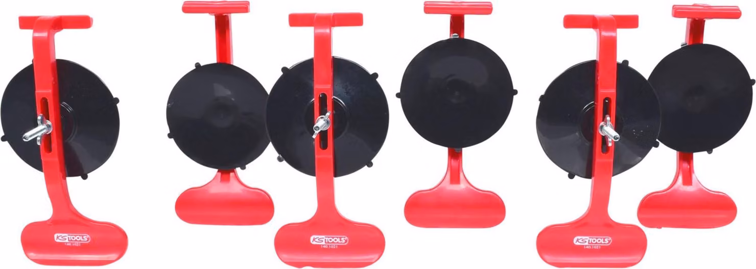 KS TOOLS Zierleisten-Montagesauger-Satz, 6-tlg., Ã 85mm (140.1020)