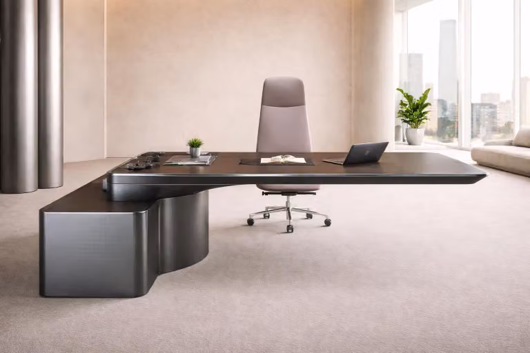 Scrivania di design con finiture di alta qualità e dettagli eleganti