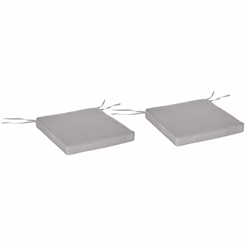 Outsunny Set di 2 cuscini per sedia da giardino 45x45cm Grigio Chiaro