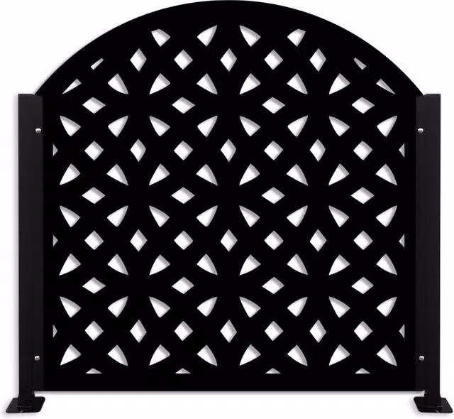 Ringhiera Signorbit in metallo rivestito in PVC nero opaco L: 118 cm, P: 118 cm, H: 118 cm