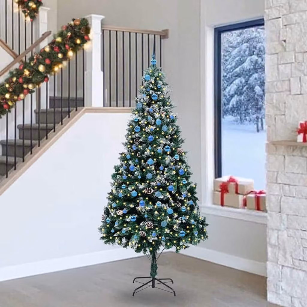 Maison Exclusive - Albero di Natale artificiale con 300 LED e supporto, verde, 240 cm