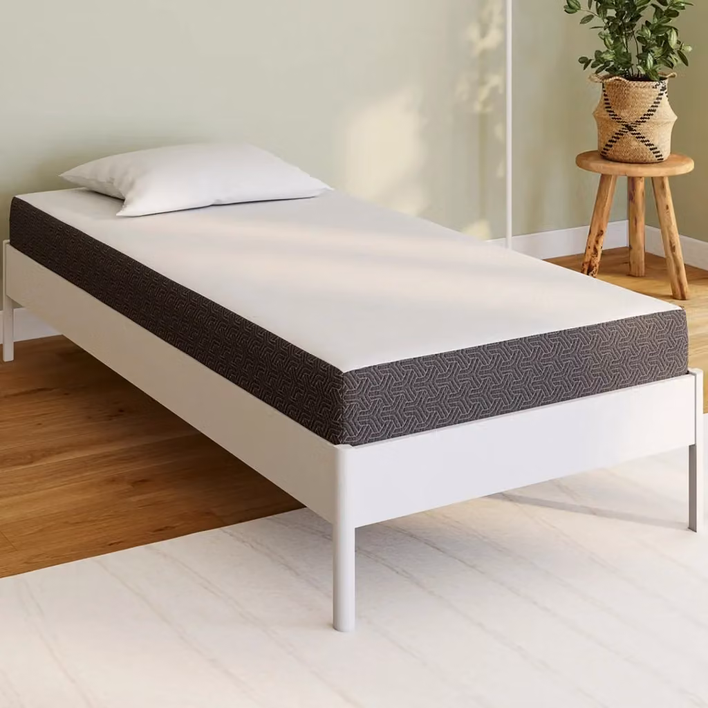 IDMarket Materasso STELLA in memory foam bianco e grigio, L/P/H: 90 x 190 x 20 cm – 2