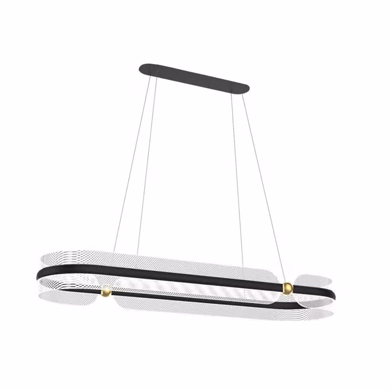 Lampada a sospensione LED 56W SOPLA PND-63728-56W-3K-BK-GD Italux