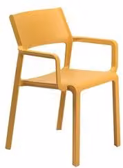 Sedia con braccioli Nardi Trill in polipropilene colore giallo senape