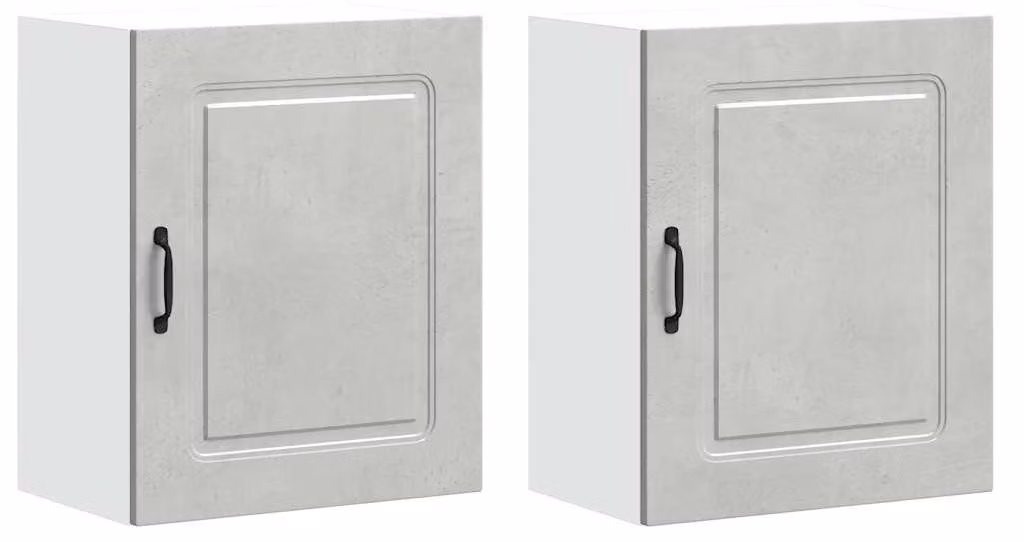 Pensili da cucina 2 pz Kalmar in Legno Multistrato Grigio cemento