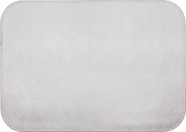Base decorativa ecopelle argento 30x45 cm