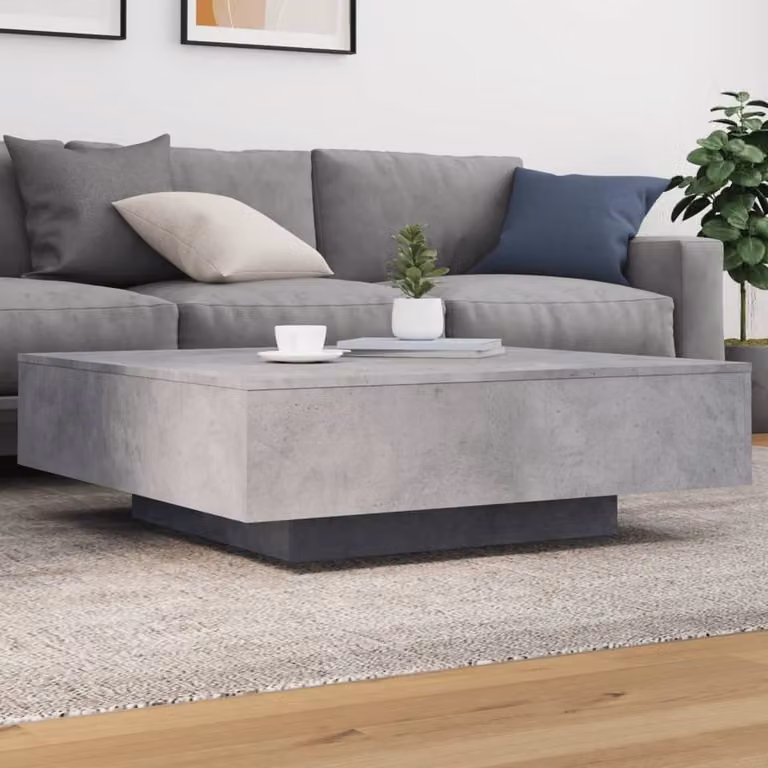 Maison Exclusive - Tavolino grigio cemento 100x100x31 cm Materiale ligneo