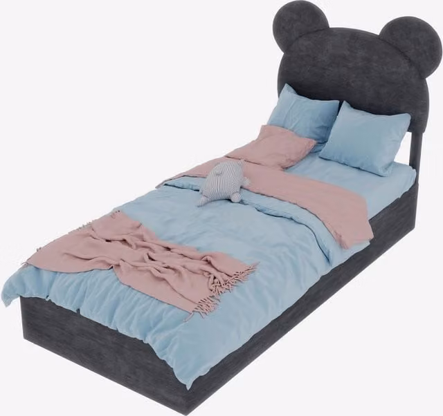 Letto contenitore per bambini con struttura a casetta e sollevamento pneumatico, rivestito in tessuto grigio, L/P/H: 200 x 90 x 133 cm
