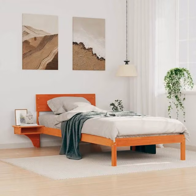 Struttura letto in pino massello con cassetti vidaXL marrone cerato 90 x 200 cm – 1