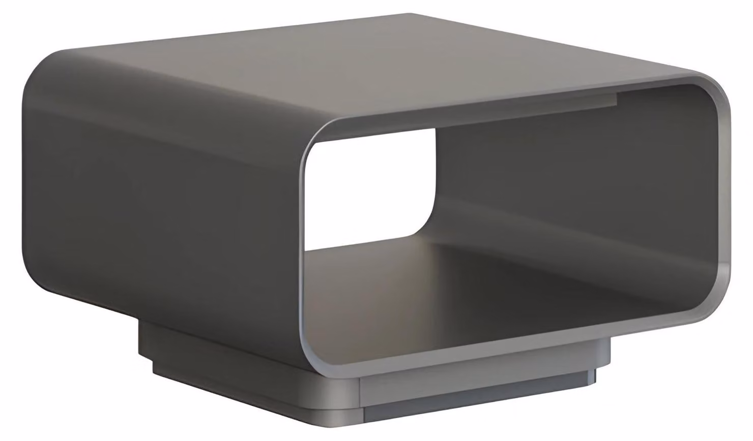 Couchtisch Wohnzimmertisch Modern Schwarz Grau Design Offenes Fach Minimal Stil