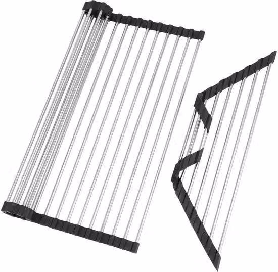 Scaffale a tre ripiani, 43 x 35 cm, pieghevole a forma di triangolo, per 18 contenitori in vetro, acciaio inossidabile, per tazze, frutta e verdura