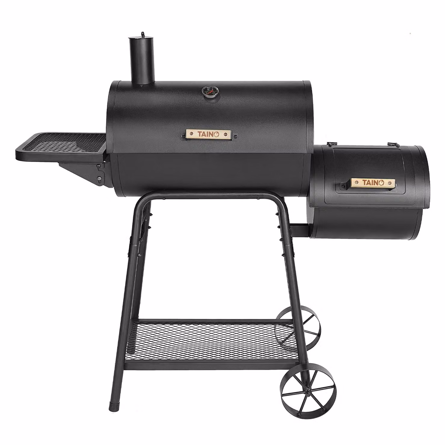 TAINO KAMAYO Affumicatore Forno affumicatore Barbecue da terra Barbecue a carbonella Piccolo carrello barbecue Camino barbecue