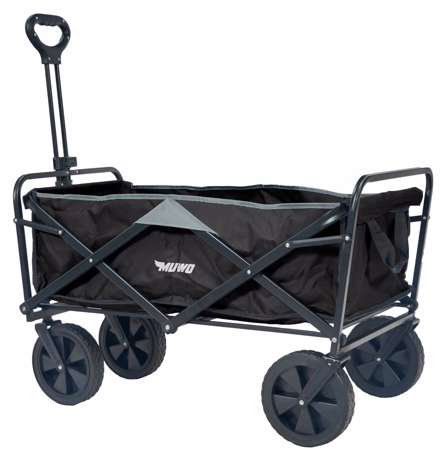Carrello pieghevole con una capacità di carico di 100 litri e ruote girevoli a 360°