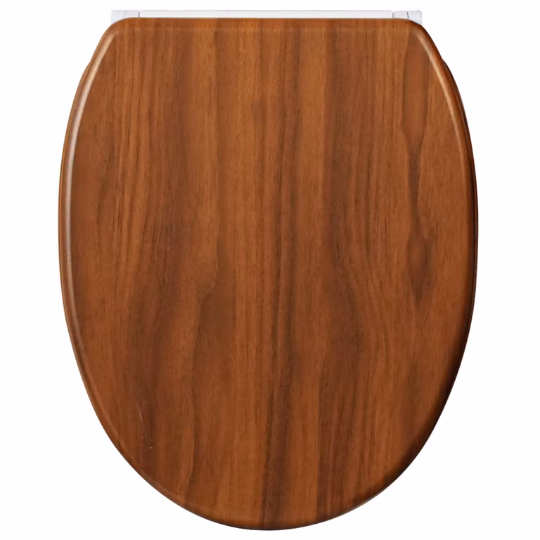 Sedile WC SANILO® con chiusura ammortizzata e chiusura rapida, color mogano; coperchio WC direttamente dal produttore, coperchio per WC, sedile WC, coperchio per WC