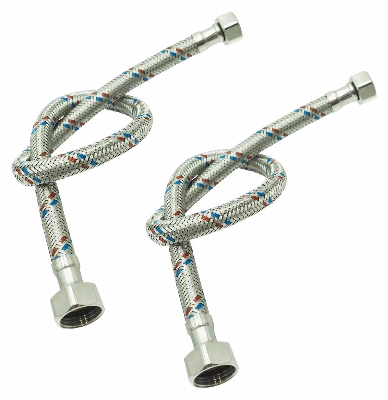Solidchoice - Set di 2 tubi flessibili per impianti idraulici, attacco 3/8 x 1/2 pollici
