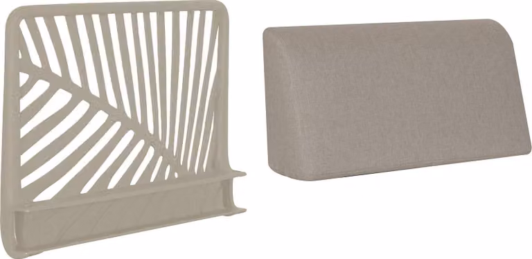 Milani Home - schienale per salotto da giardino componibile in polipropilene, tortora, 70 x 21 x 43 cm