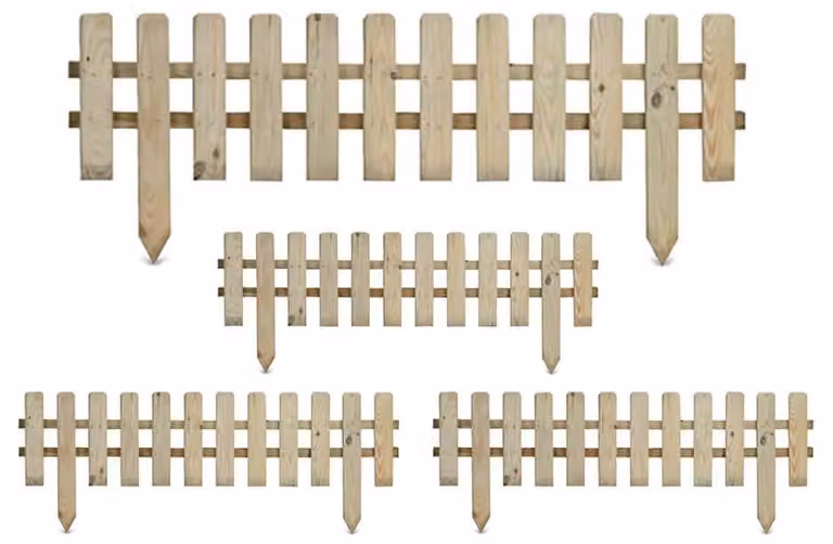 Recinzione Bassa 4 Pezzi 30x120 cm in Legno Impregnato