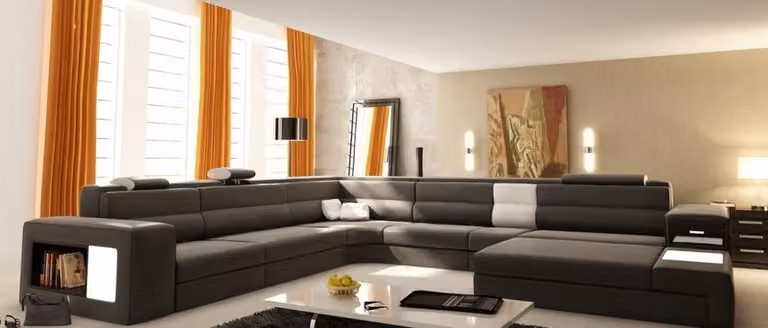 Design Ecksofa Couch Sofa Polster Eck Sitz Garnitur Wohnlandschaft Leder USB+LED