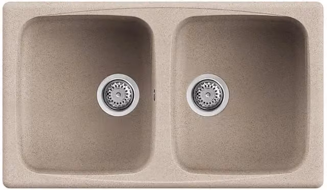 Lavello Elleci Incasso 2 vasche 86x50 Master 450 Granitek Avena LGM45051