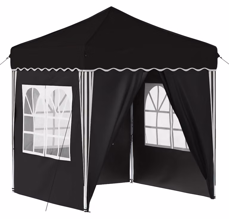 Tenda per feste a pop-up 195 x 195 x 245 cm Nero Tessuto Oxford