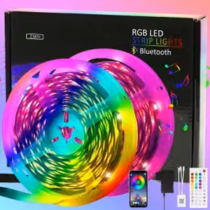 ZMH LED Strip 30m striscia luminosa Smart - striscia LED RGB 16 milioni di variazioni di colore - catena luminosa musicale regolabile con telecomando App controllabile - illuminazione a LED per la decorazione di armadietti per feste in casa decorazione TV