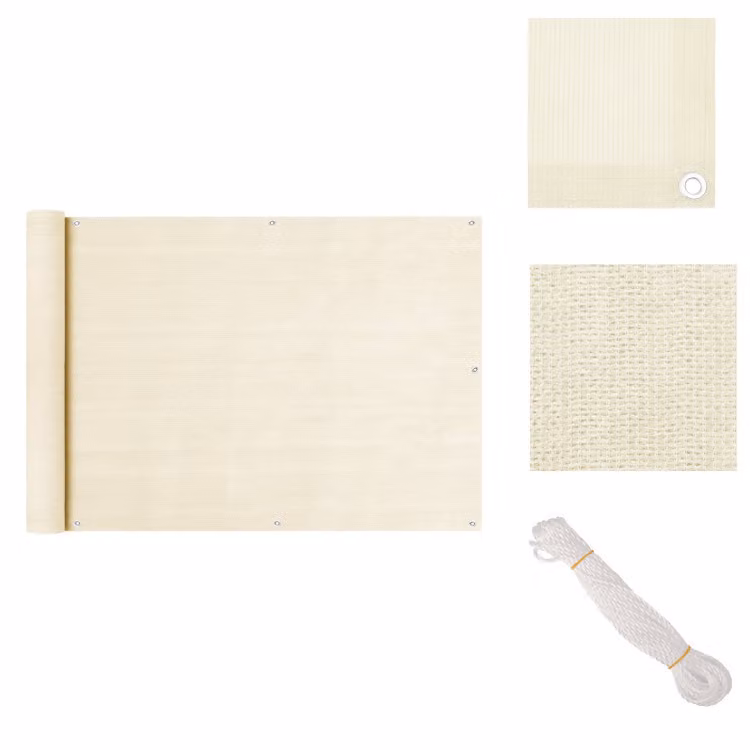 vidaXL Schermo protettivo per balcone Crema 75x400 cm HDPE -  Ombrelloni e protezioni solari