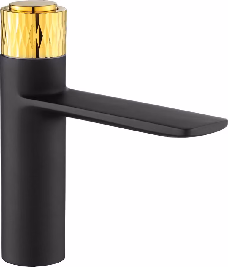 Mexen Zero+ rubinetto da lavabo, nero/oro - 71600-75