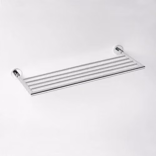 Portasciugamani basculante OMEGA Bemeta in metallo argento, L: 65,5 cm, P: 5,5 cm, H: 27 cm