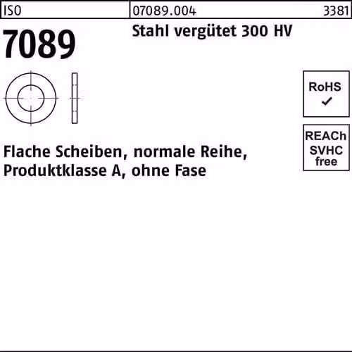 Dischi Reyher ISO7089 St. 8 (8,4x16x1,6) HV 070890040080000 (200 pezzi)