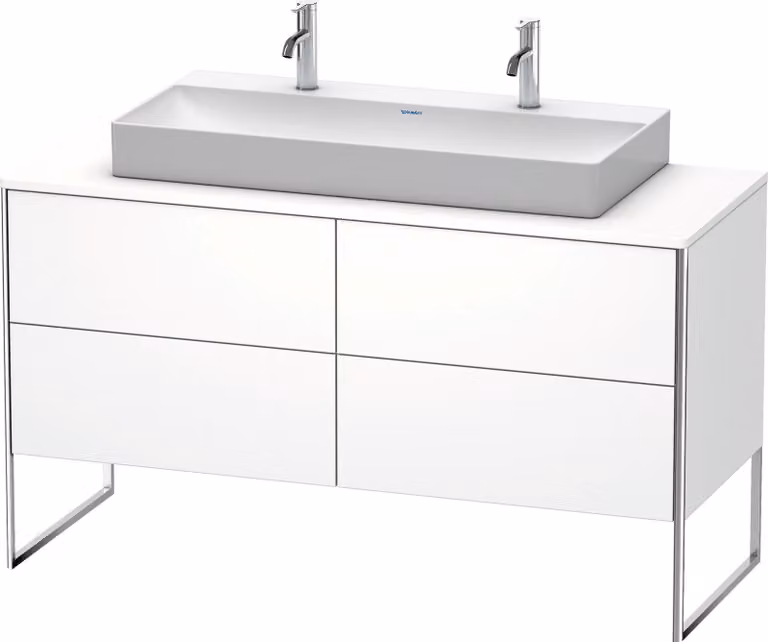 Duravit XSquare Meuble sous-vasque sur console au sol, 4 tiroirs, 1400x778x548mm, XS4925M8484, XS4925M8484