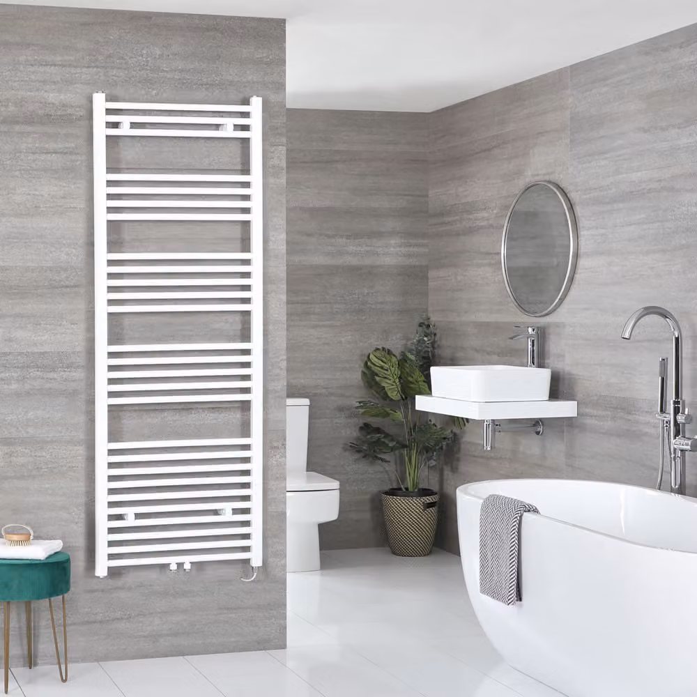Scaldasalviette Elettrico con Elemento Termostatico 1000W - Bianco - 1600 x 600mm - Neva