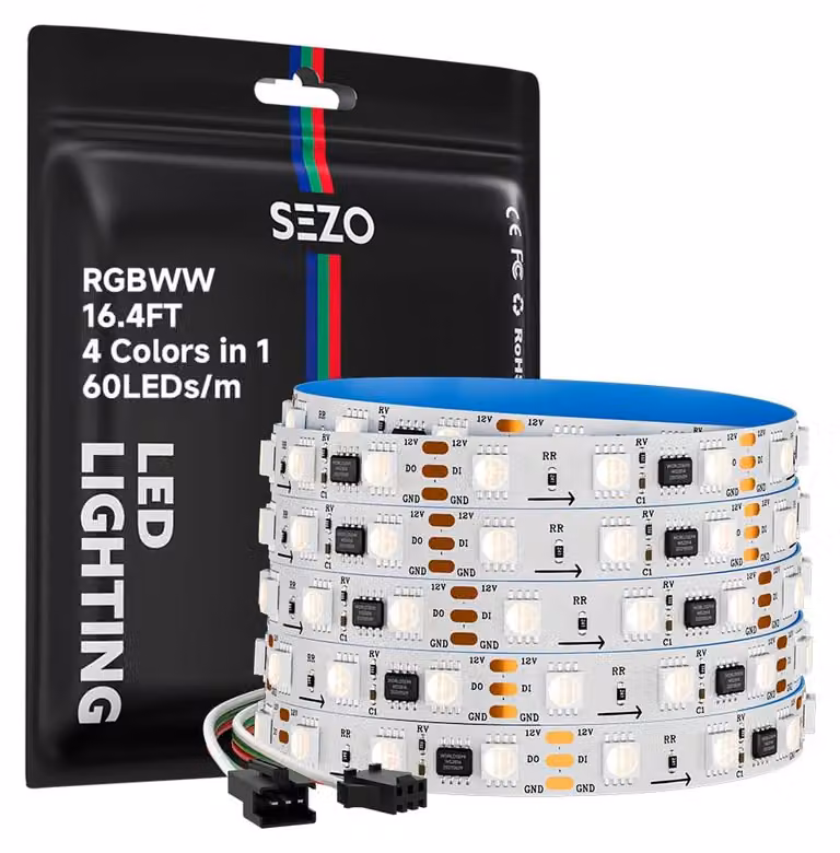 Striscia LED WS2814, 5 metri, 300 LED RGBW, 12V, indirizzabile, grado di protezione IP30
