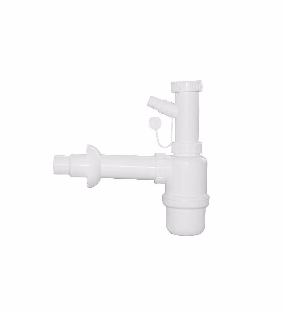 Sifone Lavelli Bottiglia 1 Via Plastica Bianco 1Bw