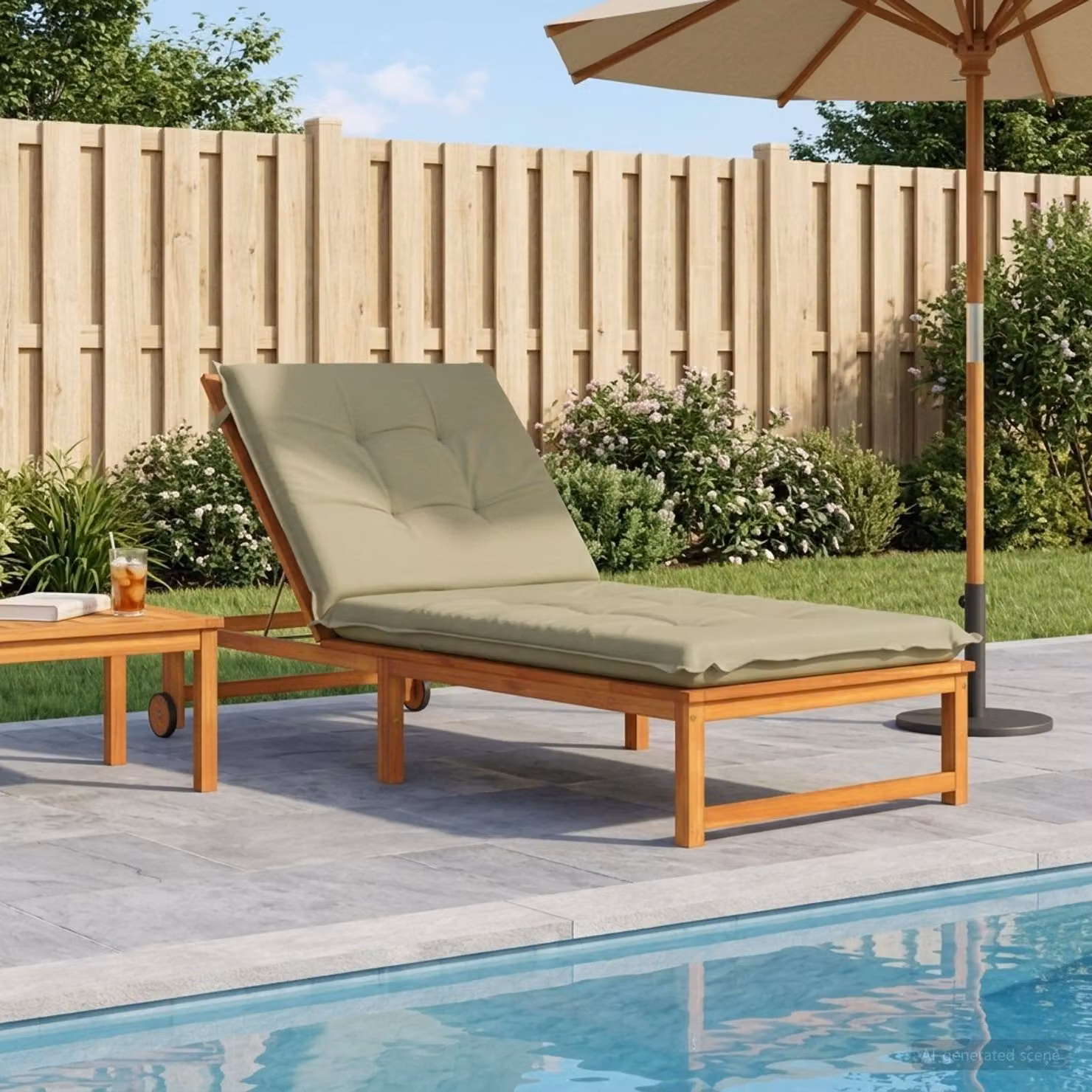 vidaXL Cuscino per Lettino GEMERT 100% Poliestere Verde chiaro