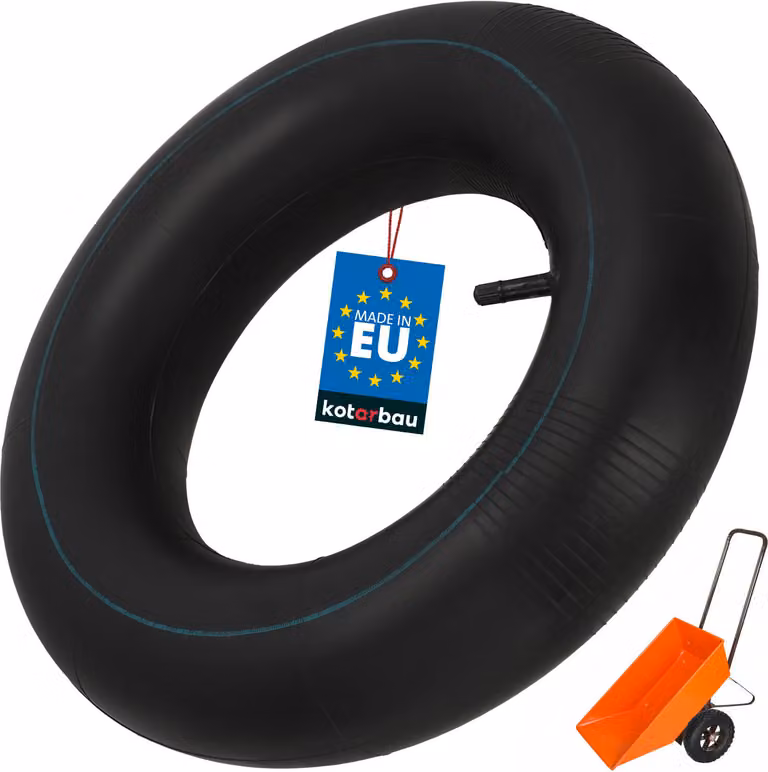 KOTARBAU® Camera d'aria Gomma 4.00-8 Nero ⌀ 35cm Valvola Dritta Camera D'Aria Per Carriola Standard per Pneumatic Resistente