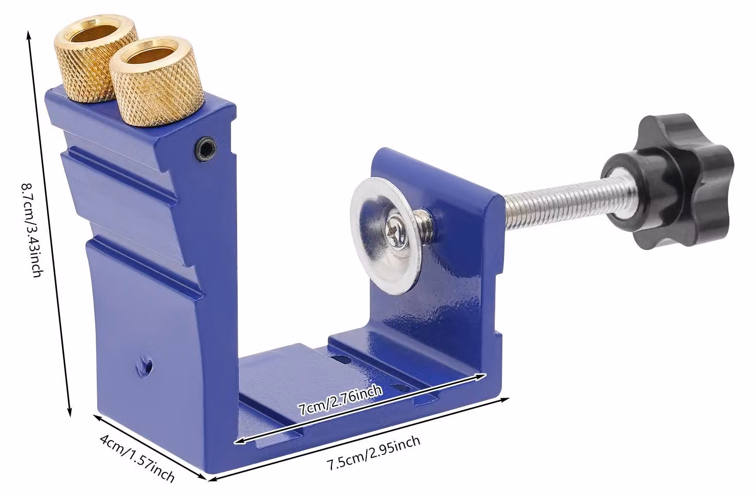Set di punte da trapano per fori passanti, regolabili per forature a 15°, progettato per materiali più morbidi, colore blu