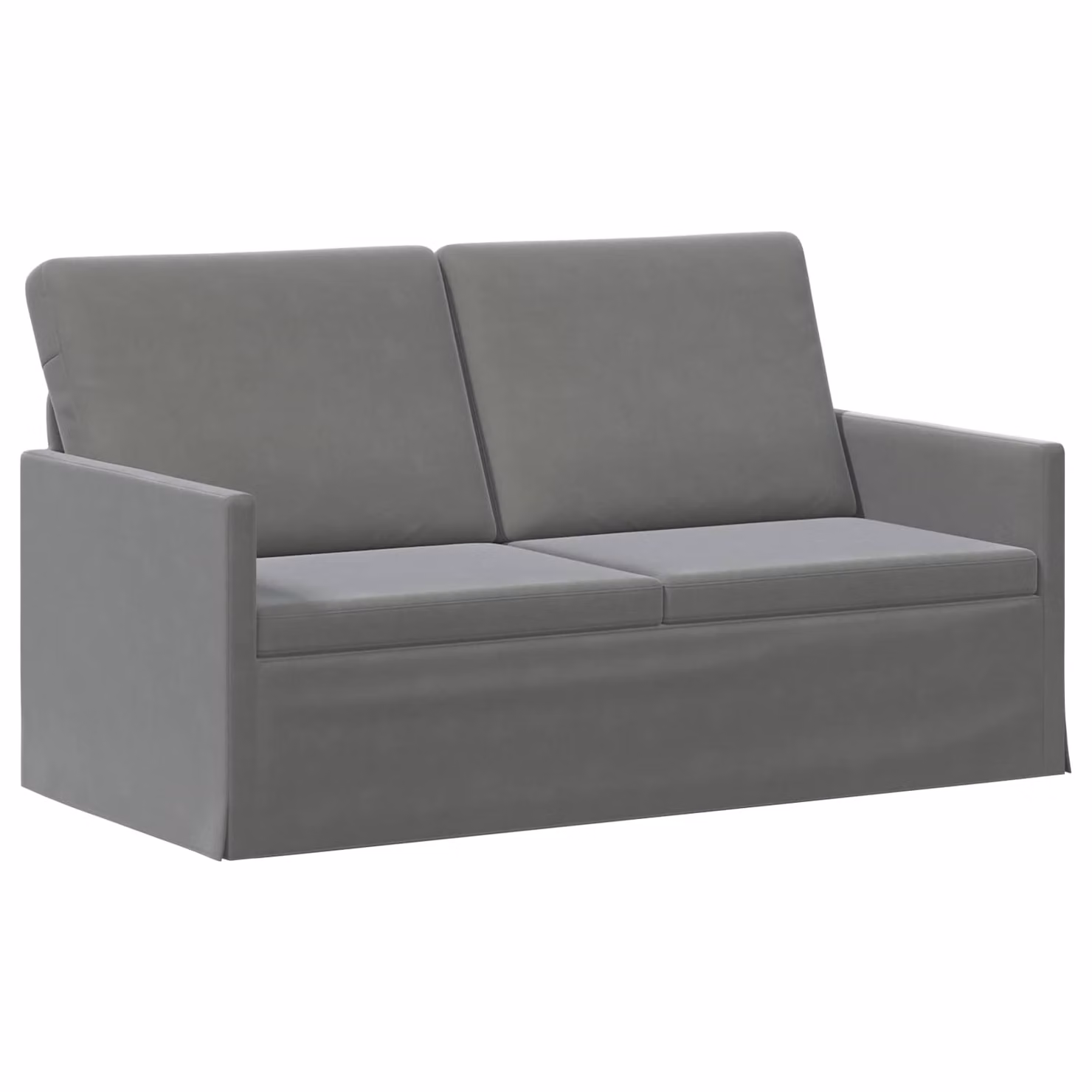 Divano a 2 posti vidaXL in velluto grigio con struttura in metallo L: 150 cm, P: 81 cm, H: 82 cm