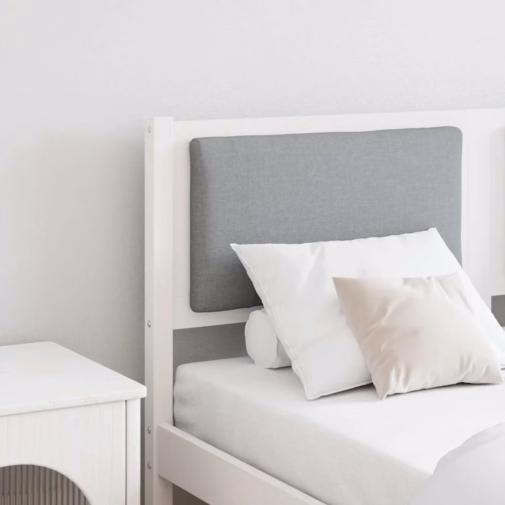 Testiera per letto vidaXL in legno di pino massello bianco con design minimalista e finitura opaca