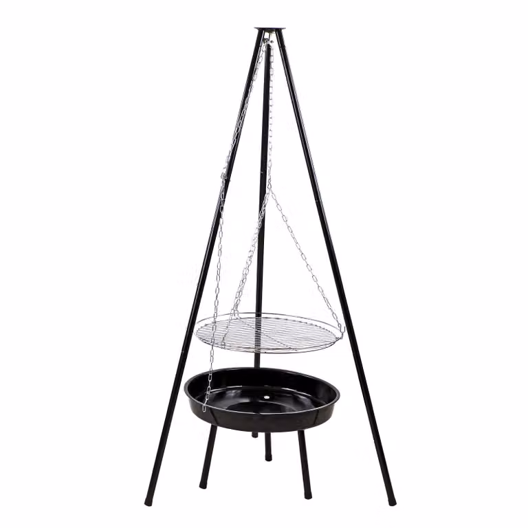 Griglia sospesa con treppiede 84x150 cm
