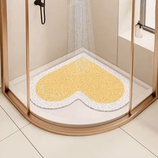 Tappetino antiscivolo 60 x 60 cm, tappetino da bagno in PVC con funzione massaggiante, ad asciugatura rapida, per doccia, vasca da bagno e ambienti umidi
