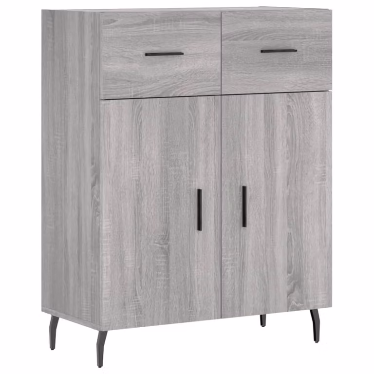 Credenza Grigio Sonoma 69,5x34x90 cm in Legno Multistrato