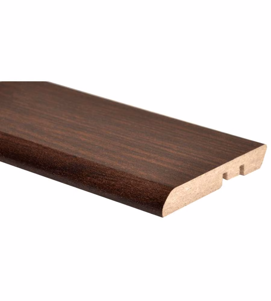 Battiscopa in MDF effetto noce scuro 6,5 cm 240 cm melaminico