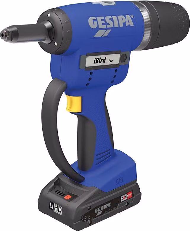 GESIPA Akku Blindnietgerät iBird Pro Setzkraft 20000 N 18V 2Ah; inkl. Akku