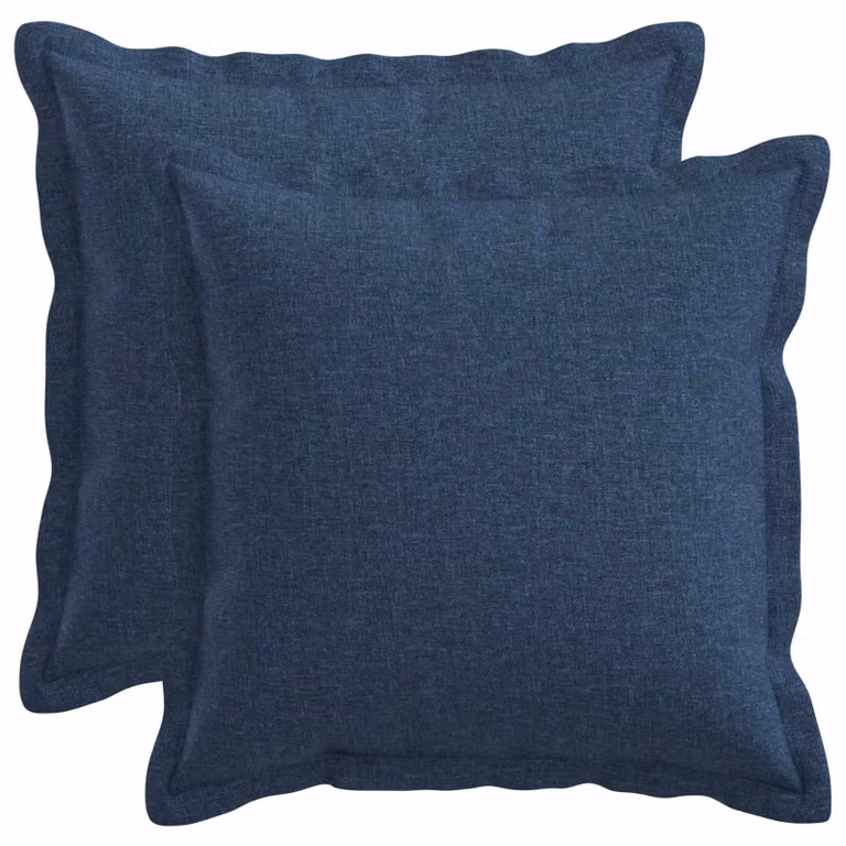 vidaXL Cuscino con cuscino HOUTEN 2 pz Blu Lino