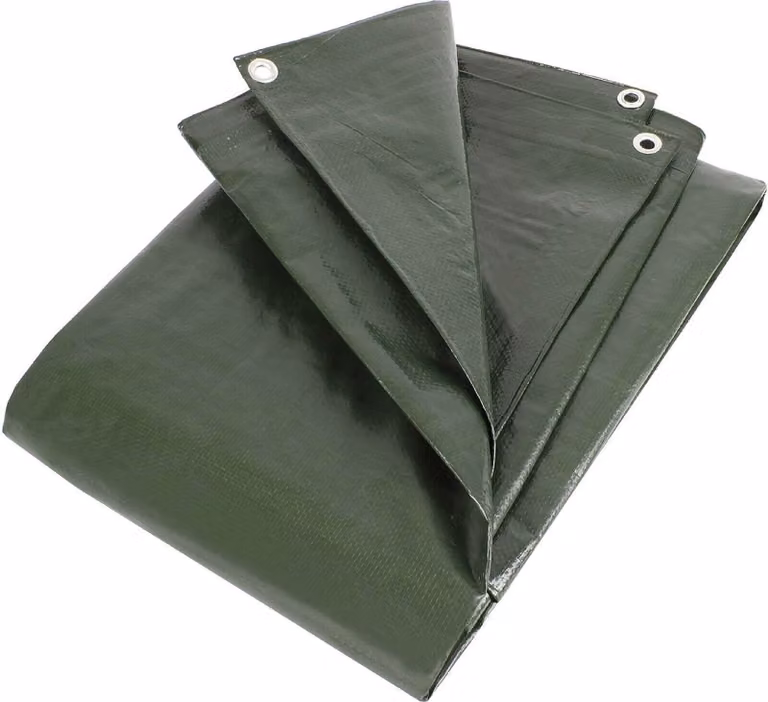PolyTarp 210 PE-Abdeckplane (Farbe Grün, 6 x 8 m, 13 mm Ösen im Rand) 430608