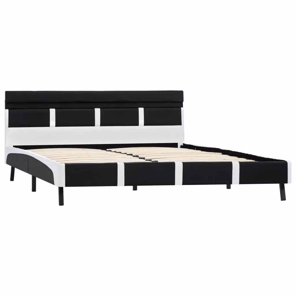 Giroletto vidaXL in similpelle nero con illuminazione LED sottostante e porta di ricarica USB L/P/H: 120 x 200 x 210 cm – 2