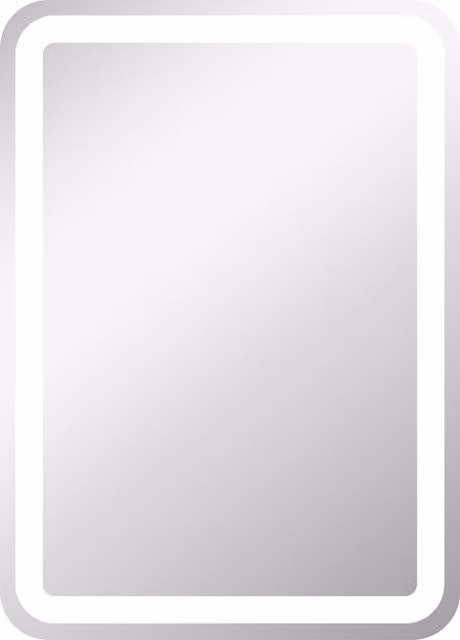 Specchio da bagno moderno HOMCOM con luce LED dimmerabile, interruttore touch e funzione antiappannamento, L: 70 cm, H: 50 cm