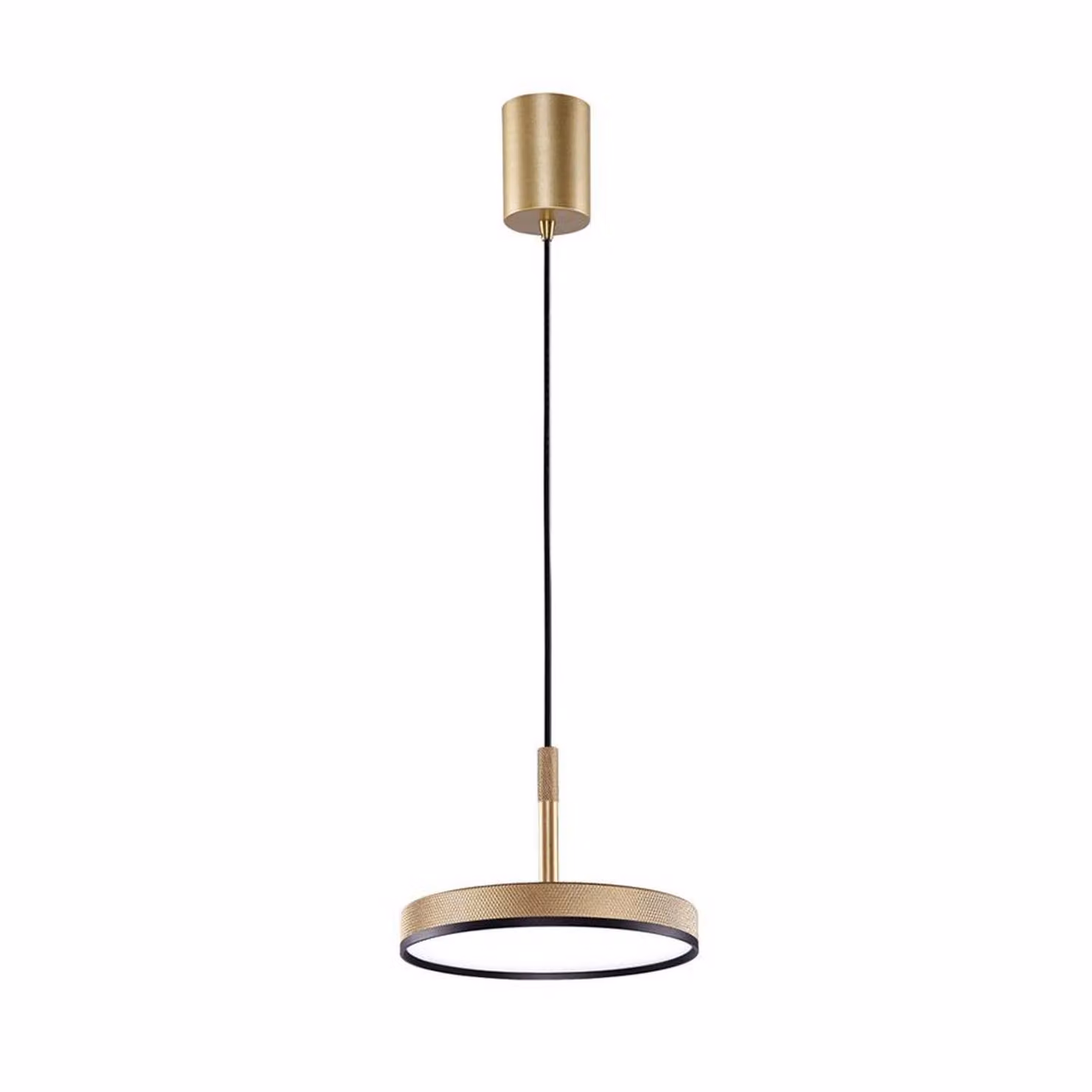Viokef Lampada LED a sospensione Don, color oro, Ø 20 cm, metallo Don, Ottone / Oro, Soggiorno / Sala da pranzo, Alluminio, Moderno