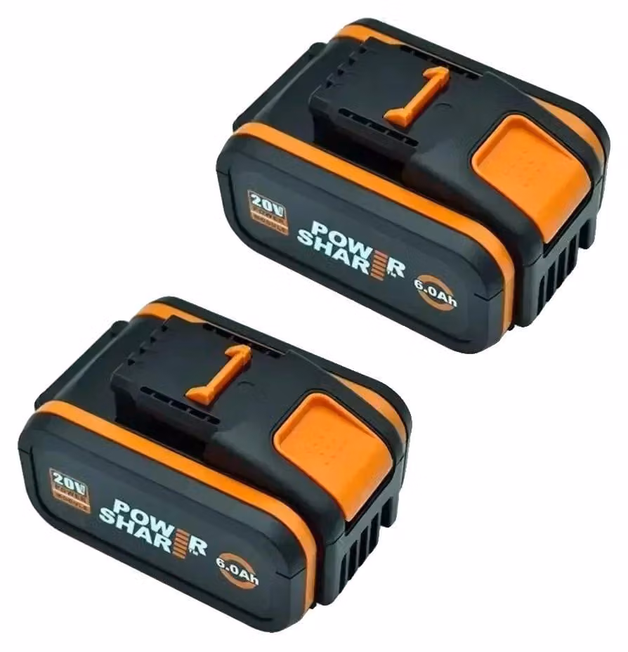 Batterie ricaricabili, 20V, capacità 6000mAh, equivalenti a 6Ah x 2