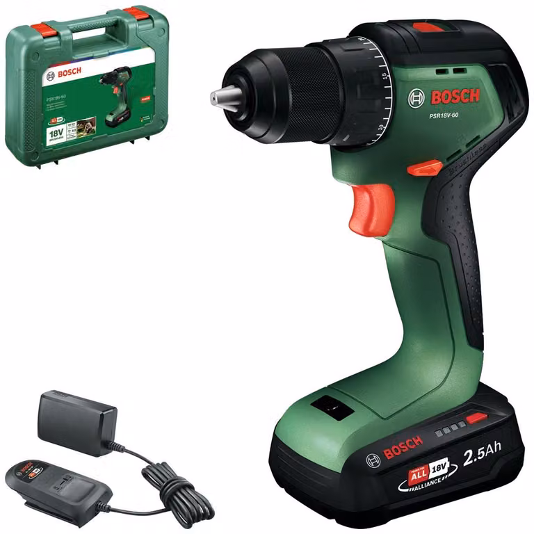 Trapano avvitatore a batteria PSR18V-60, 1 batteria PBA 18V 2.5Ah